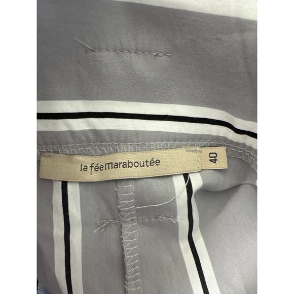 La Fee Maraboutee Striped  High Rise Pants Gray Size 40 - Picture 6 of 9